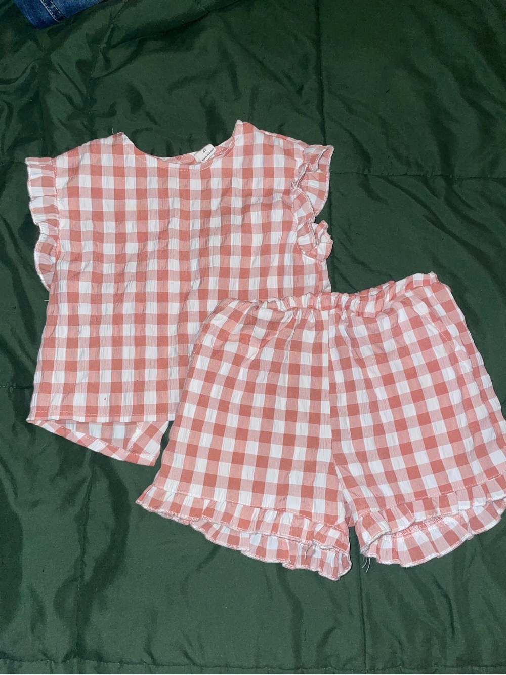 Girls Gingham Set